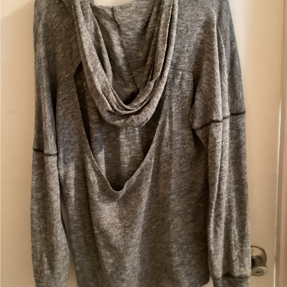 Victoria Secret PINK Lightweight Hoodie Sweatshirt Sexy Open Back Size Large - Picture 9 of 10